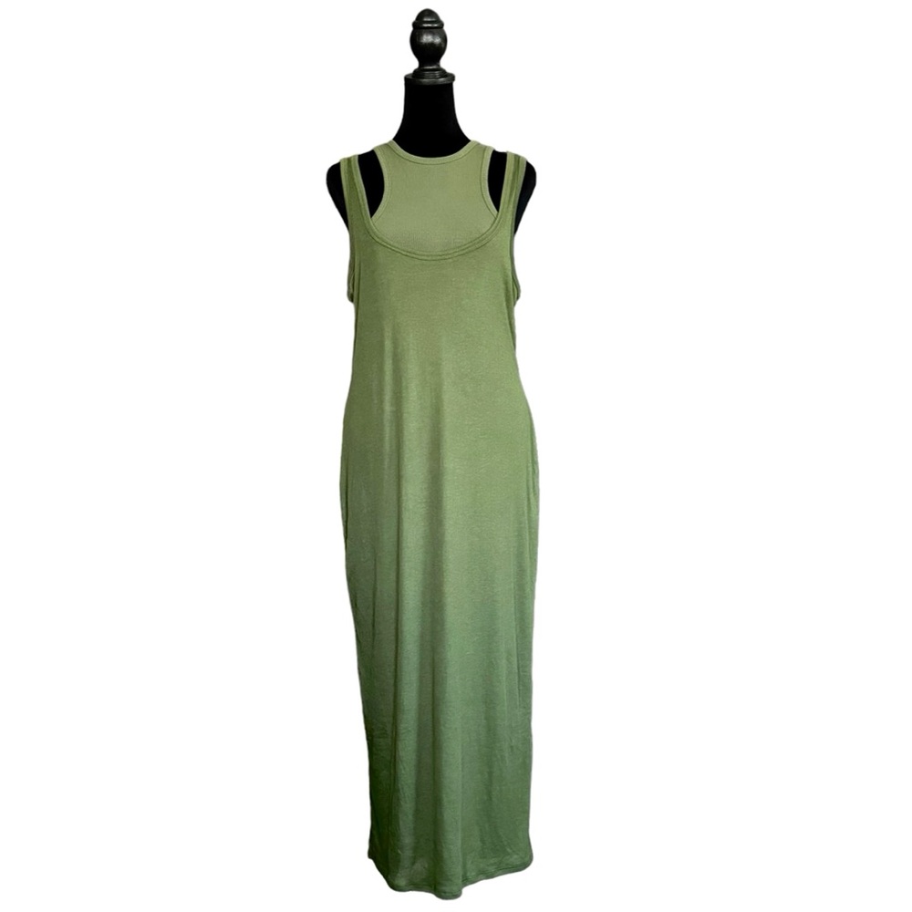 1X Forever21 Cypress Combo Bodycon Midi Dress